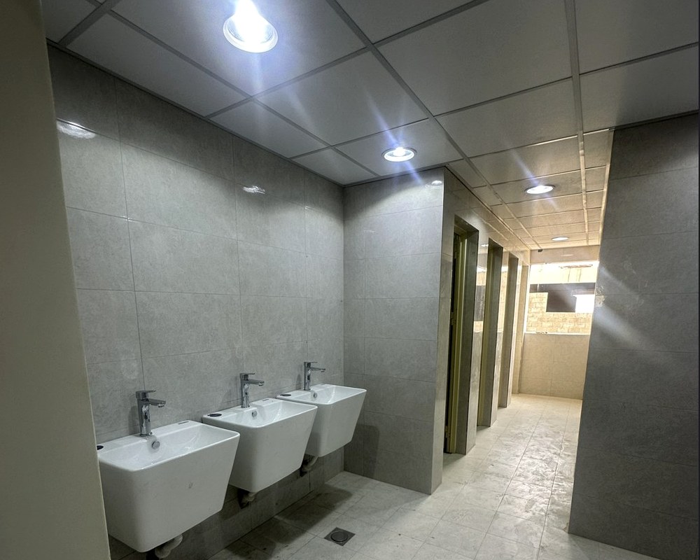 Workers accommodation washroom
